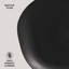 Assiette à dîner ovale en céramique noire matte de 12,2 po - Va au micro-ondes, au four et au lave-vaisselle, par Porto Brasil