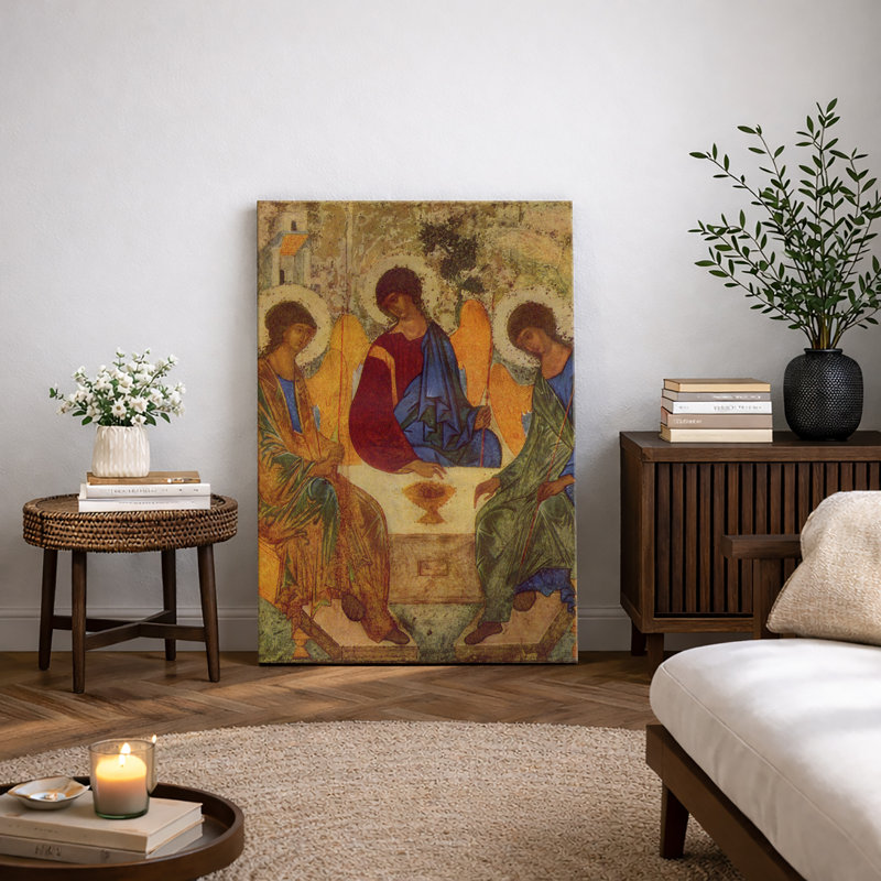 Illustration de Sainte-Trinité, images de symbole byzantin, impression encadrée sur toile, estampe numérique, Toile tendue