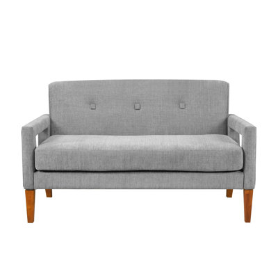 Gray Chenille For Small Spaces, Featuring Pocket Coils, Attached Back And Reversible Seat Cushions Living Room With Solid Wood Plywood Construction, Foam Padding Removable Covers