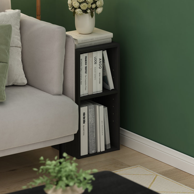 Leila 53.8cm H Standard Bookcase, Blackwood, 53.8cm H x 24.99cm W x 23.6cm D