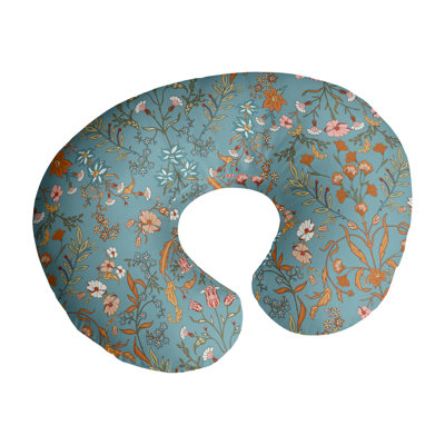 Boho Floral Wildflower Black and Blue Nursing Pillow Cover Case by Sweet Jojo Designs