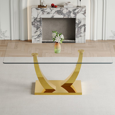 71'' Glass Dining Table