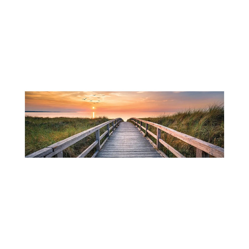 Sunset At The Dune Beach, North Sea Coast, Germany by Jan Becke - Wrapped Canvas Panoramic Gallery-Wrapped Canvas Giclée