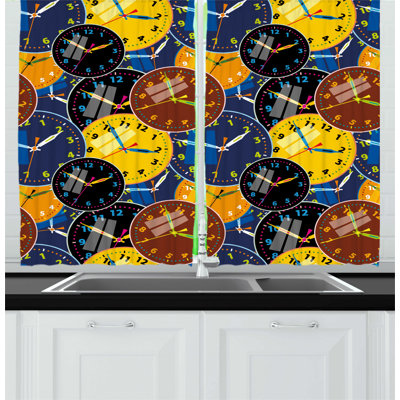 Geometric Pointed Kitchen Curtain