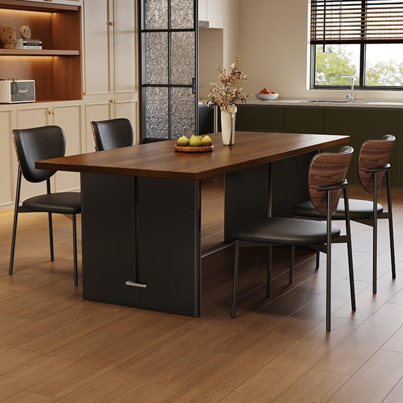 Ensemble de table de salle à manger écologique en bois massif, H 29,52 po x L 62,99 po x l 31,49 po