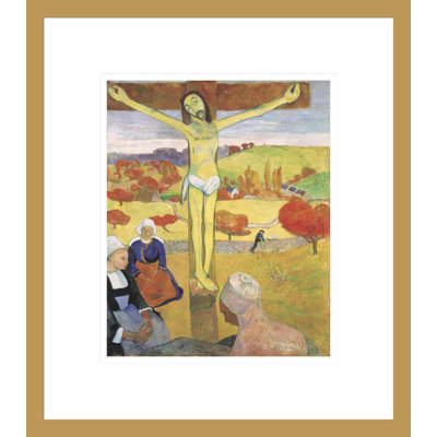 «The Yellow Christ» par Paul Gauguin - Estampe numérique encadrée