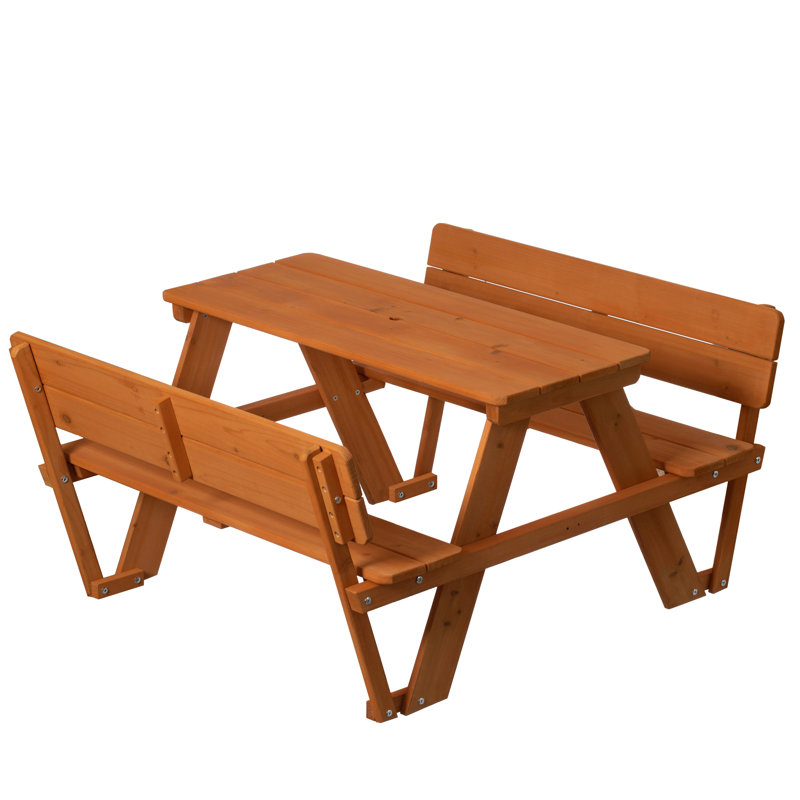 Aayza Rectangular Fir Outdoor Picnic Table