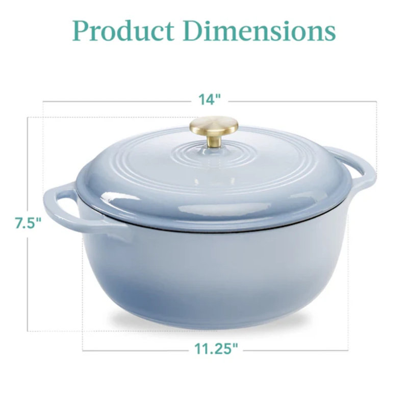 Dutch Oven- 6Qt, Cornflower Blue