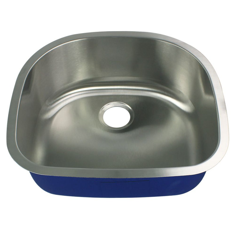 Meridian 23.63'' L Mounting / Installation Required Single Bowl Stainless Steel Kitchen Sink