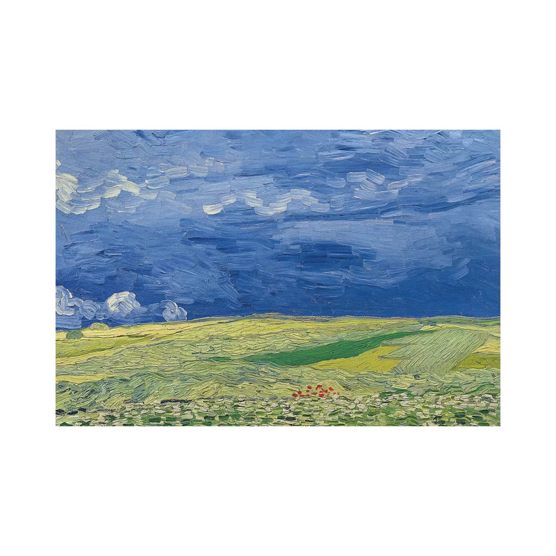 Wheatfields under Thunderclouds, 1890 - Giclée sur toile tendue avec châssis, H 26 po x l 40 po
