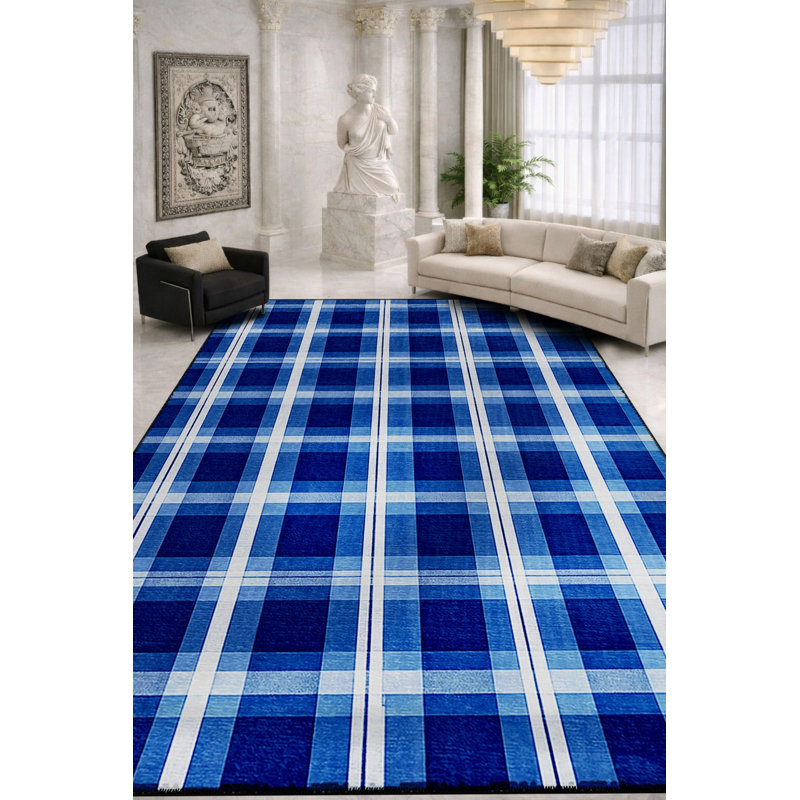 Tapis bleu Mosso, 3'11" x 5'11"