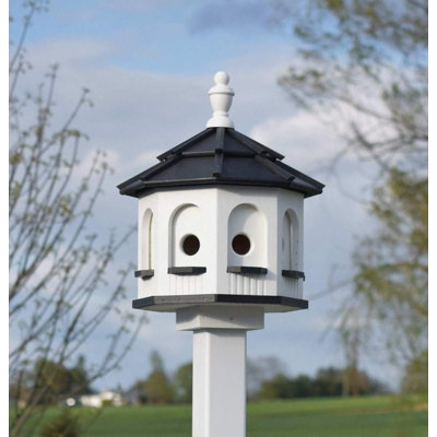 Cutright 24'' H x 20'' W x 20'' D Post Birdhouse