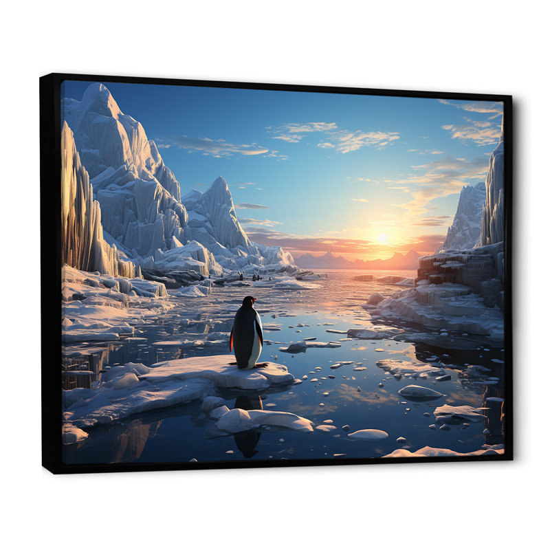 Pionniers des neiges, Cadre flottant noir, H 24 po x l 32 po x P 1 po