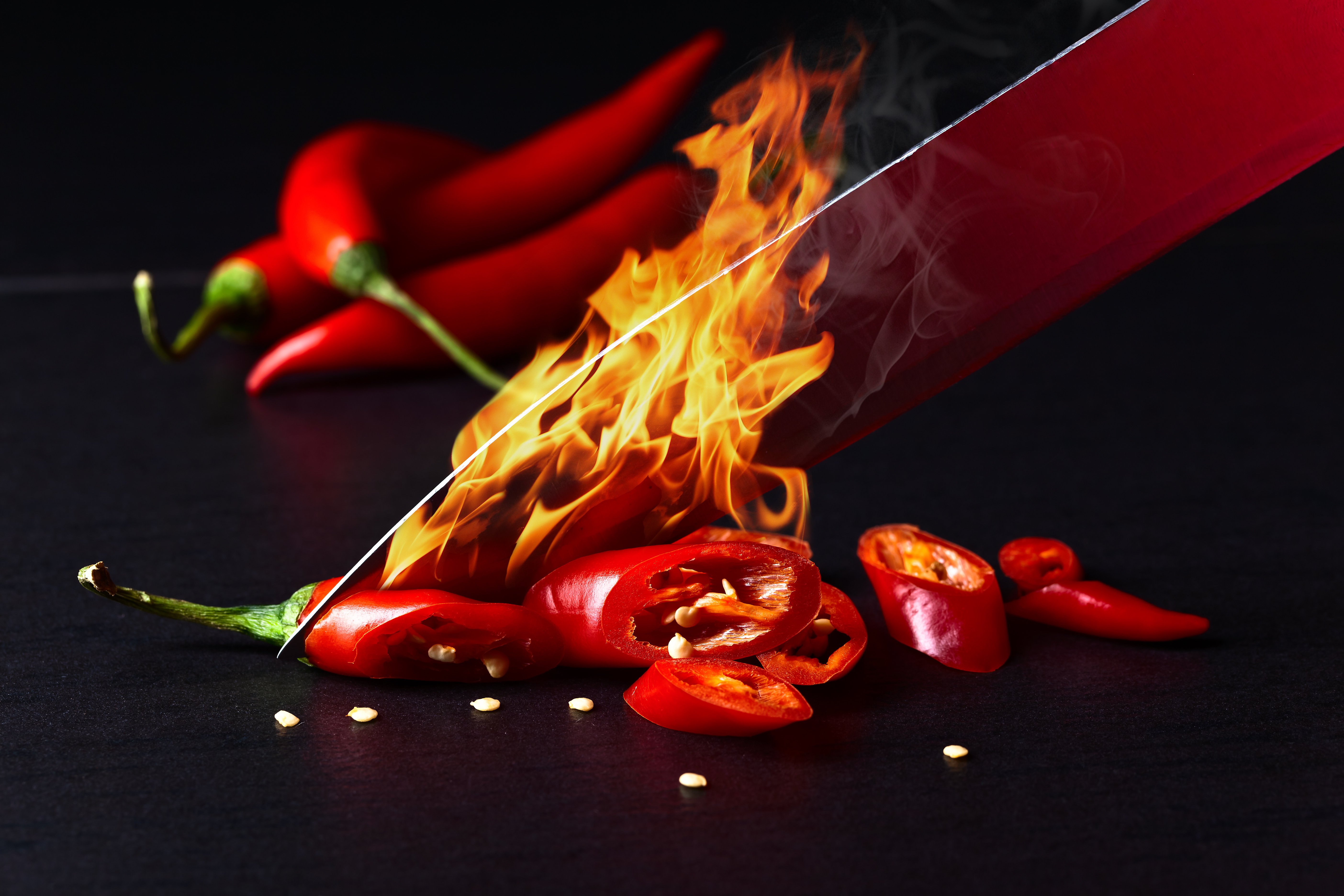 Latitude Run Knife And Chilli Pepper - Wrapped Canvas Photograph ...
