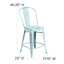 Tabouret à hauteur de comptoir toutes saisons avec siège en résine polyester Brinya-1772882666-1772882665