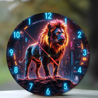 Horloge lion brillant