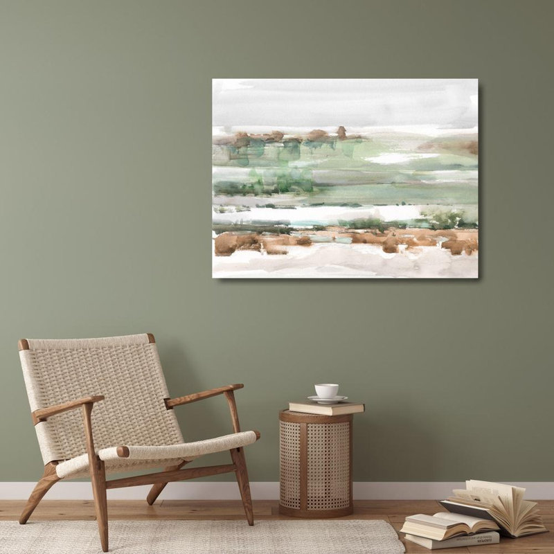«Breakwater Bay Harper, Ethan», art sur toile tendue, turquoise et argile I, H 28 po x l 36 po