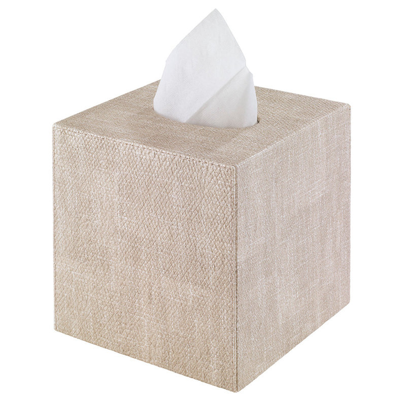 Luster Tissue Box Cover, Birch