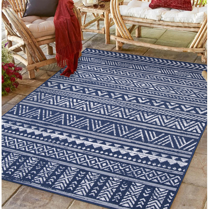Tapis intérieur / extérieur Janiya, Rectangulaire 3 pi x 5 pi