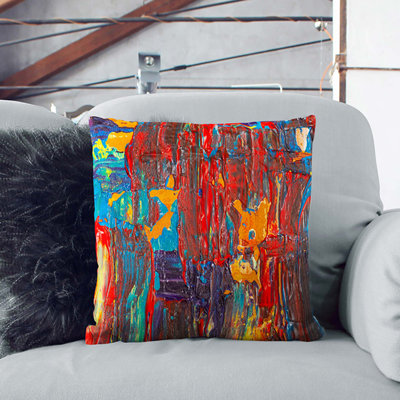 Abstract Square Throw Cushion