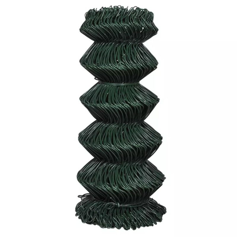 Finlay Metal Wire/Mesh Fence, Green, 125cm H x 2500cm W