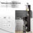 54" Tall Bathroom Storage Cabinet, Freestanding Linen Tower with 2-Tier Shelf and Drawers, Narrow Side Floor Organizer-687826964