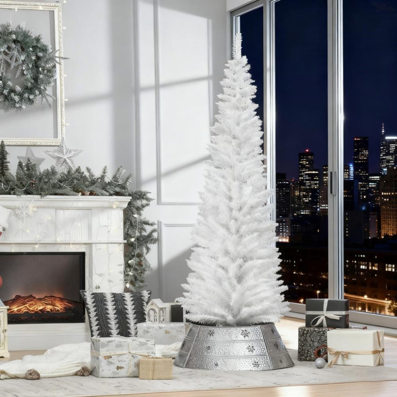 Arbre de Noël, arbre de Noël mince avec branche réaliste