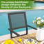 Chaise de patio d'extérieur 2 pièces avec accoudoirs