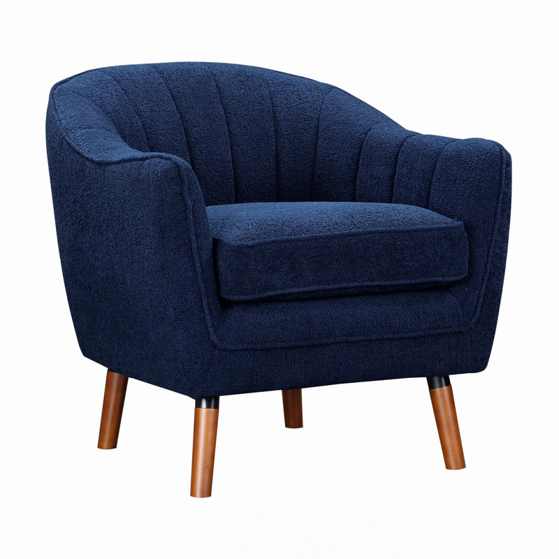 Chaise d'appoint Mid-Century, Bleu