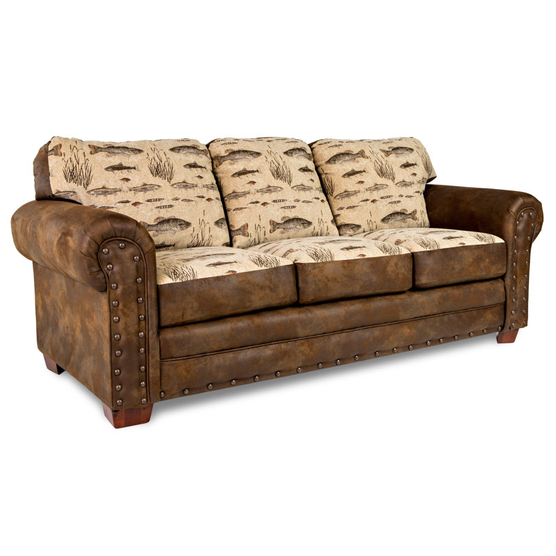 Canapé à accoudoirs arrondis 88 po Eunice, Beige