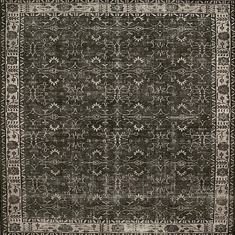Tapis oriental gris foncé Harrow, Rond 6 pi