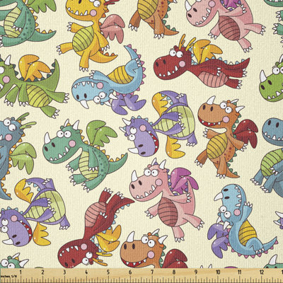 Devean Dragons Silly Expressions Multi-Purpose Fabric