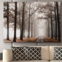 Canvas Wall Art Decor - 24x24 3 Piece Set (Total 24x72 inch) - Tree Filled  Forest Landscape - Large Decorative & Modern Multi Panel Split Prints for  Dining & Living Room, Kitchen