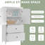 Armoire de rangement pour salle de bain H 43,3 po, armoire autoportante avec tablette ouverte et 2 portes, grande armoire avec 2 tiroirs pour salle de bain, salon, cuisine, blanc-605504677