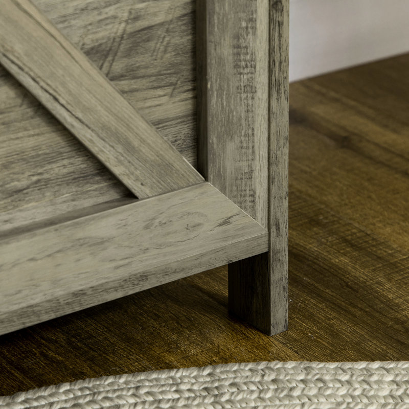 Coffre de rangement gris chic avec charnière 30 po Chic