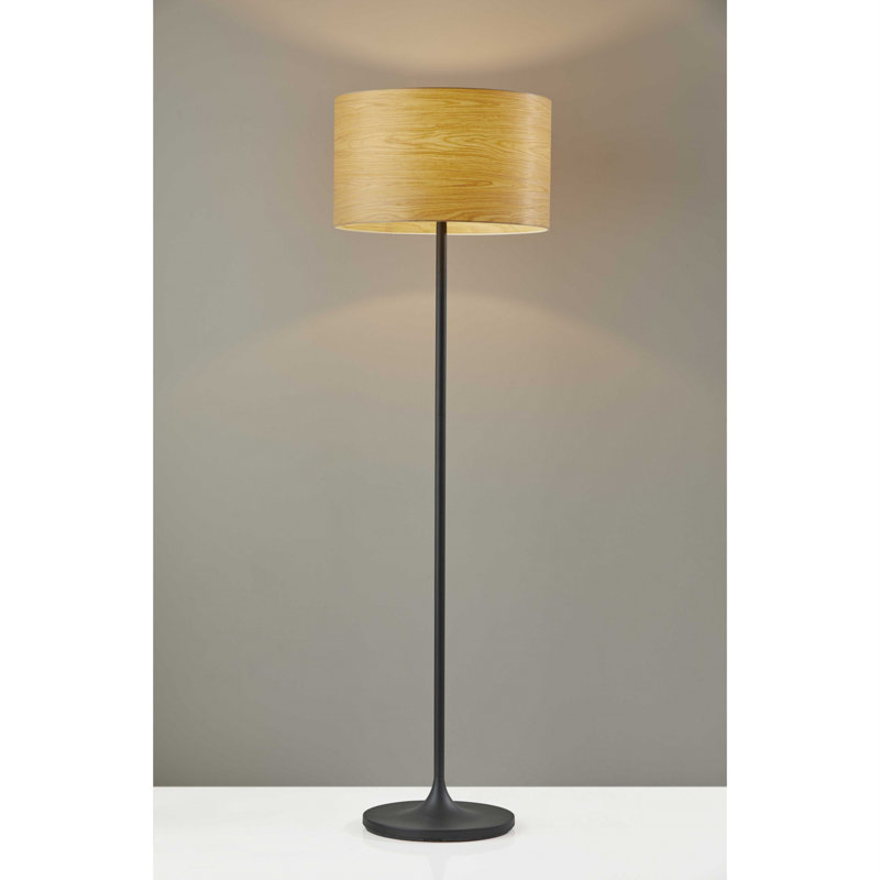 Lampe sur pied 60 po Haubstadt, Noir, Or