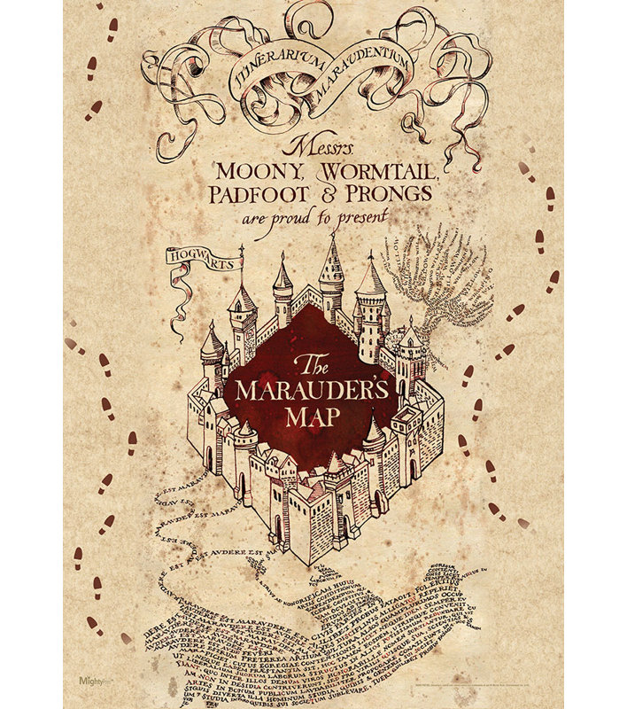Décoration murale Harry Potter «Marauders Map» MightyPrint