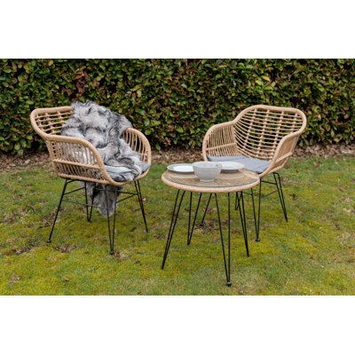 Gervasio 2 Seater Bistro Set with Cushions