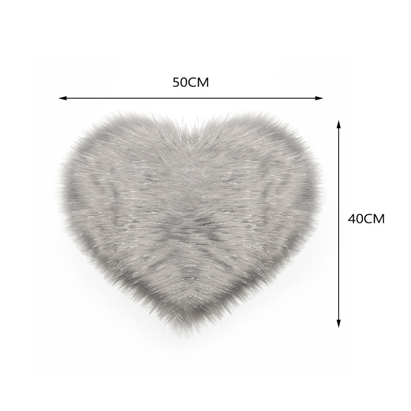 Solid Colour Faux Sheepskin 40cm X 50cm Area Rug