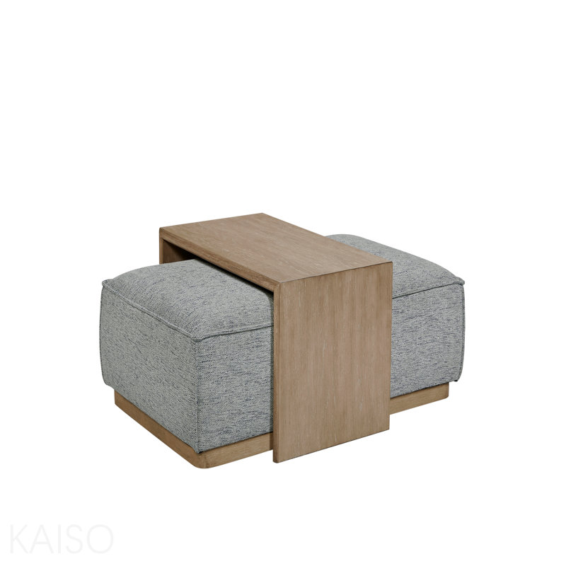 Table repose-pieds et repose-pieds - gris, Gris