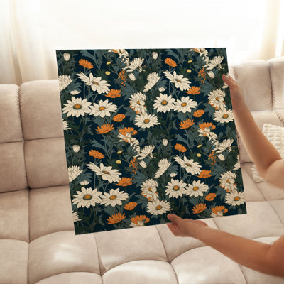 «Floral Daisy Flowers II», reproduction d'art moderne sans cadre