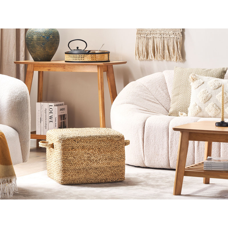 Areswell 45cm Wide Square Pouf Ottoman