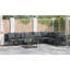 Vidaxl Garden Sofa Set With Cushion 7 Pcs Black Aluminium