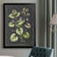 Illustration moderne à base de plantes abstraites: Glechoma hederacées avec fleurs mauves, style imprimé botanique. Toile encadrée 24 "x 36" avec cadre en bois noir