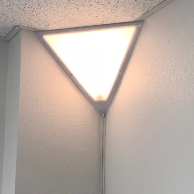 Beacon 1 - Light Plug-In White Corner Wall Light