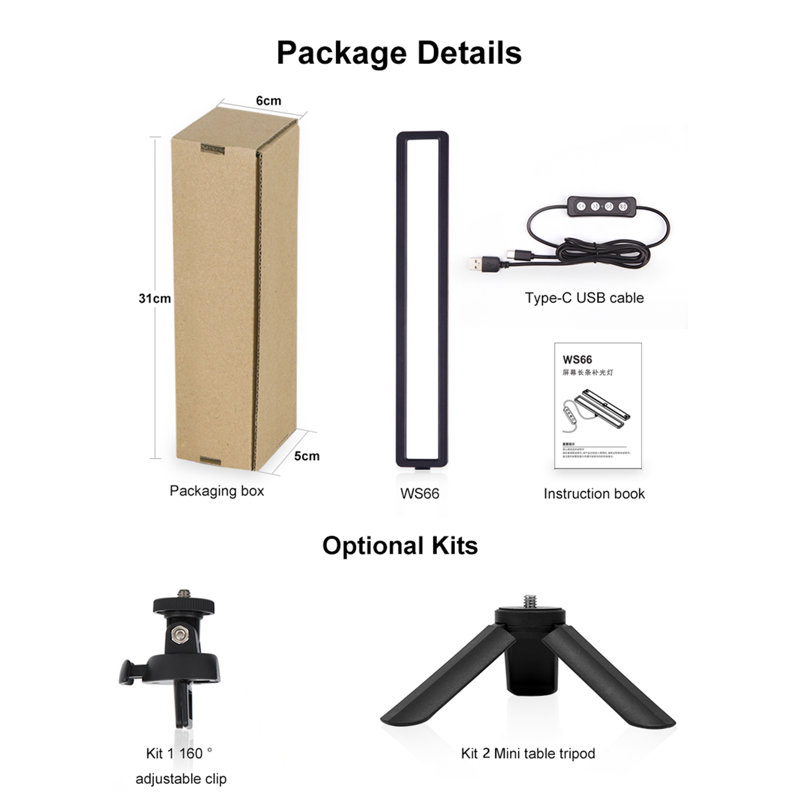 Lampe portative multifonctionnelle pour la visioconférence, la diffusion en direct et la photographie