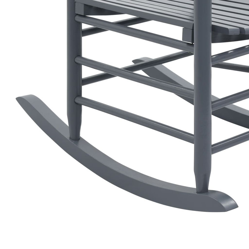 Janelle Solid Wood Rocking Chair, Grey
