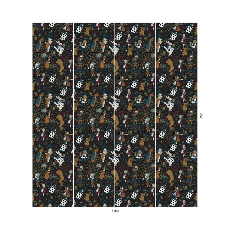 Alice in Wonderland Wallpaper, Noir