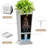 Set of 2 Tall Outdoor Planters, Square Flower Plant Pot – Indoor/Outdoor Taper Planters Ideal for Patio and Entryway-848538092-848538080