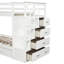 Lit superposé simple en bois massif à 4 tiroirs avec lit gigogne Harriet Bee-746505926